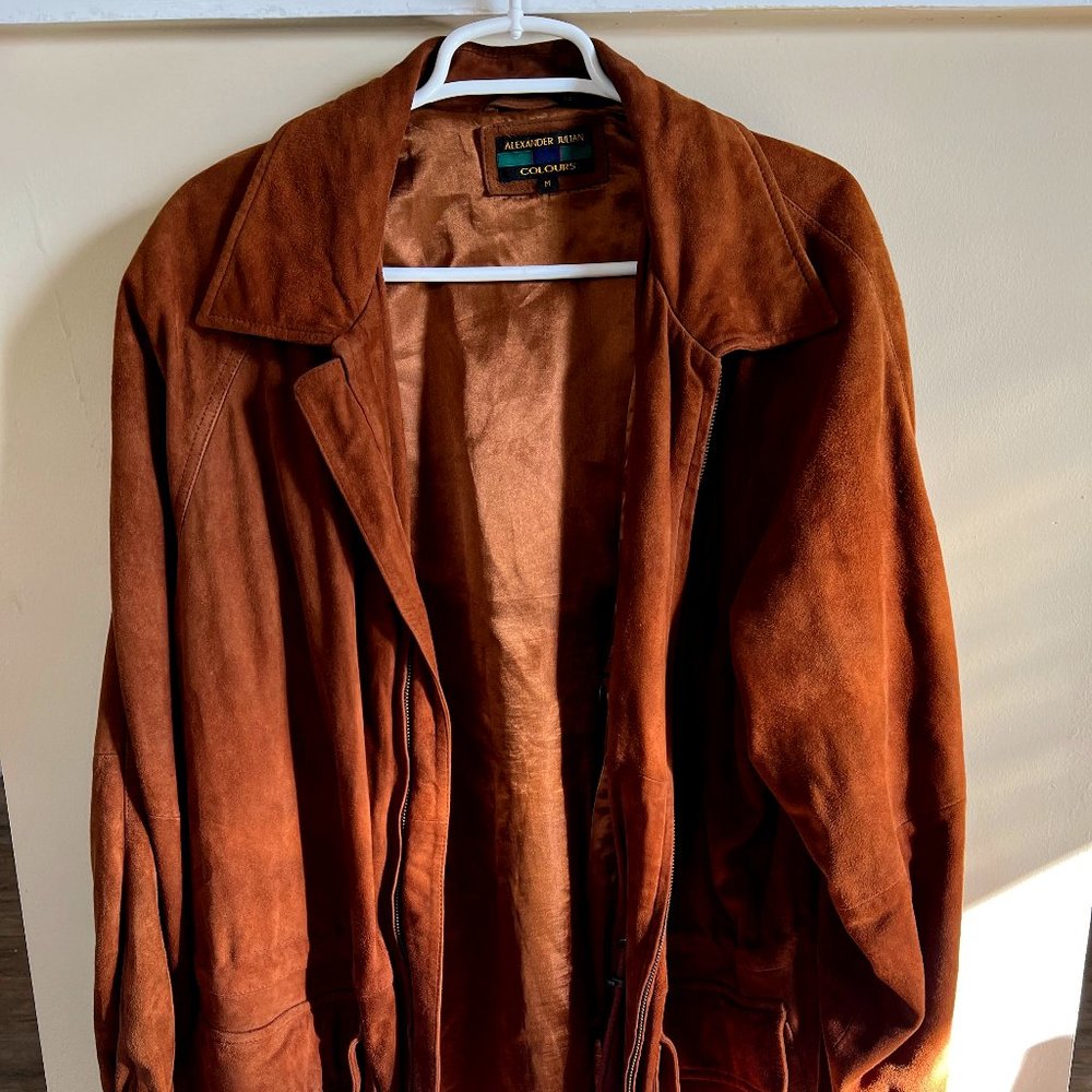Vintage Suede Alexander Julian Light Brown Coat